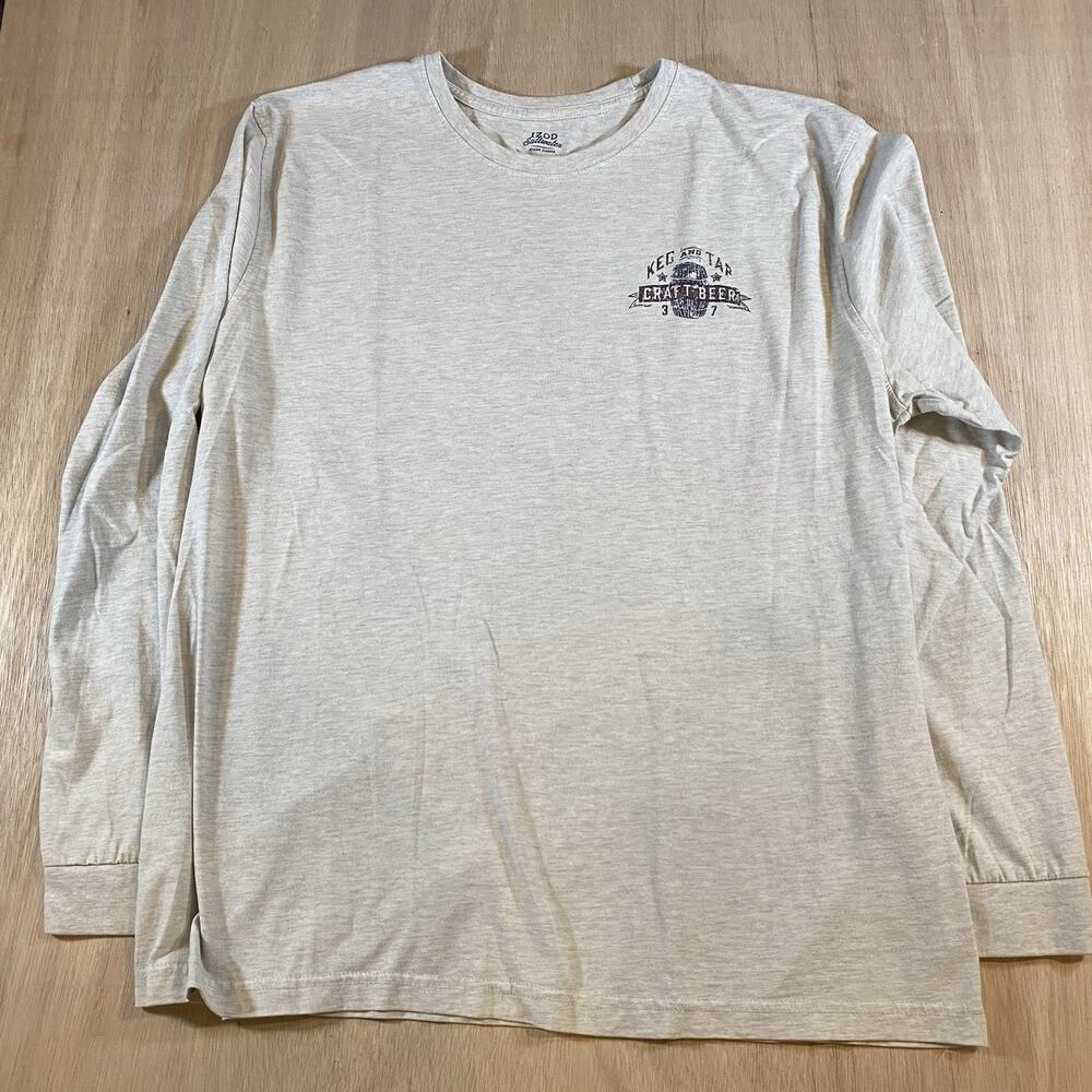 Men's IZOD Saltwater Relaxed Classics Big & Tall Long Sleeve T-Shirt XXL